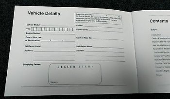 NEW GENUINE SUZUKI CAR Service Book Record 12,500 Mile Servicing ...